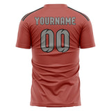 Custom Copper Rose Gray Soccer Jersey