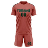 Custom Copper Rose Green Soccer Set