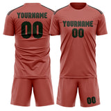 Custom Copper Rose Dark Green Soccer Set