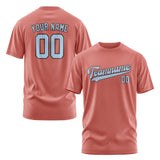 Custom Copper Rose Light Blue T-Shirt