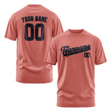 Custom Copper Rose Navy T-Shirt