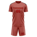 Custom Copper Rose Orange Red Soccer Set