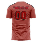 Custom Copper Rose Red Soccer Jersey
