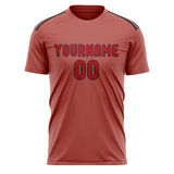 Custom Copper Rose Red Soccer Jersey