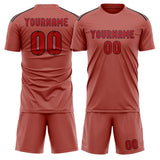 Custom Copper Rose Red Soccer Set