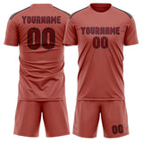 Custom Copper Rose Crimson Red Soccer Set