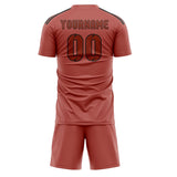 Custom Copper Rose Coral Red Soccer Set