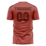 Custom Copper Rose Coral Red Soccer Jersey