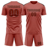 Custom Copper Rose Coral Red Soccer Set