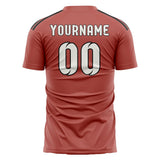 Custom Copper Rose White Soccer Jersey