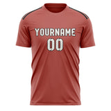 Custom Copper Rose White Soccer Jersey