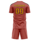 Custom Copper Rose Yellow Soccer Set
