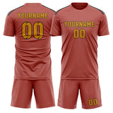 Custom Copper Rose Yellow Soccer Set