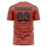 Custom Copper Rose Dark Grey Soccer Jersey