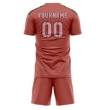 Custom Copper Rose Light Pink Soccer Set
