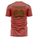 Custom Copper Rose Khaki Soccer Jersey