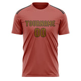 Custom Copper Rose Khaki Soccer Jersey