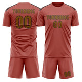 Custom Copper Rose Khaki Soccer Set