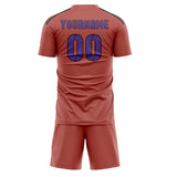 Custom Copper Rose Light Purple Soccer Set