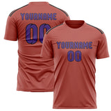 Custom Copper Rose Light Purple Soccer Jersey
