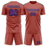 Custom Copper Rose Light Purple Soccer Set