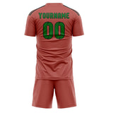 Custom Copper Rose Emerald Green Soccer Set