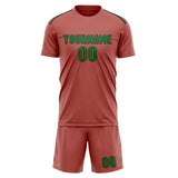 Custom Copper Rose Emerald Green Soccer Set