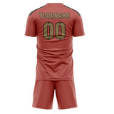 Custom Copper Rose Light Khaki Soccer Set