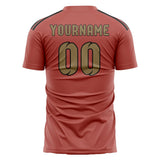 Custom Copper Rose Light Khaki Soccer Jersey