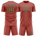 Custom Copper Rose Light Khaki Soccer Set