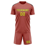 Custom Copper Rose Light Yellow Soccer Set