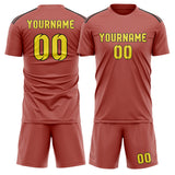 Custom Copper Rose Light Yellow Soccer Set