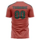 Custom Copper Rose Blue Green Soccer Jersey