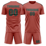 Custom Copper Rose Blue Green Soccer Set