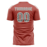 Custom Copper Rose Gray Soccer Jersey