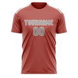 Custom Copper Rose Gray Soccer Jersey