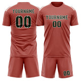 Custom Copper Rose Dark Green Soccer Set