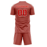 Custom Copper Rose Orange Red Soccer Set