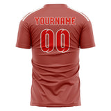Custom Copper Rose Orange Red Soccer Jersey
