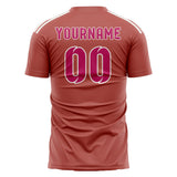 Custom Copper Rose Pink Soccer Jersey