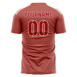 Custom Copper Rose Red Soccer Jersey
