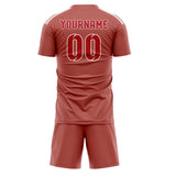 Custom Copper Rose Red Soccer Set
