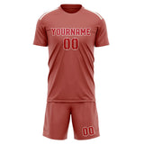 Custom Copper Rose Red Soccer Set