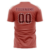 Custom Copper Rose Crimson Red Soccer Jersey