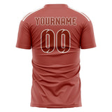 Custom Copper Rose Coral Red Soccer Jersey