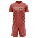 Custom Copper Rose Coral Red Soccer Set