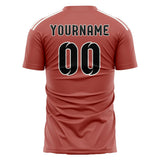 Custom Copper Rose Black Soccer Jersey