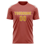 Custom Copper Rose Yellow Soccer Jersey