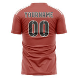 Custom Copper Rose Dark Grey Soccer Jersey