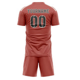 Custom Copper Rose Dark Grey Soccer Set